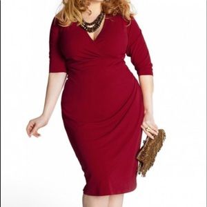 IGIGI Lempika Red Career Party Dress Plus Sizes